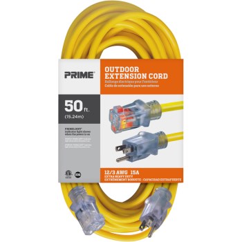 Prime Wire 50' Extension Cord, 12/3