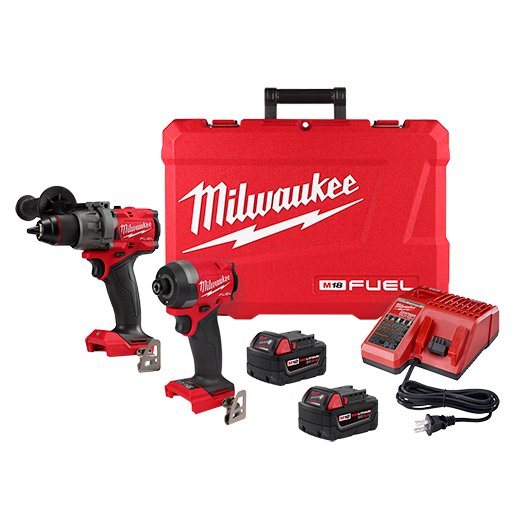 M18 FUEL™ 2-Tool Combo Kit (1/2" Hamer Drill, 1/4" Impact Driver, and 2 X 5.0 Amp Batteries)